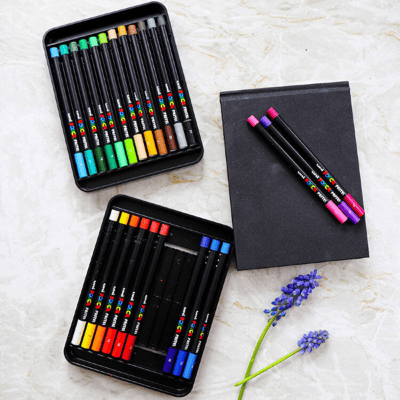 UNİ PASTEL BOYA POSCA 24 LÜ KALEM KUTU SET KPA-100/24C