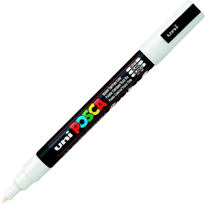 UNİ POSTER MARKÖRÜ POSCA PC-3M 0.9-1.3 BEYAZ