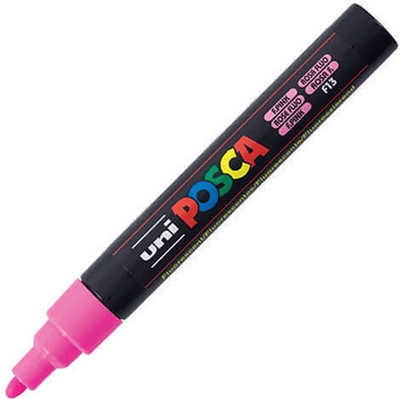 UNİ POSTER MARKÖRÜ POSCA PC-5M 1.8-2.5 FOSFORLU PEMBE