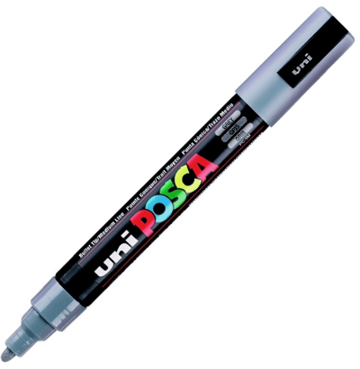 UNİ POSTER MARKÖRÜ POSCA PC-5M 1.8-2.5 GRİ