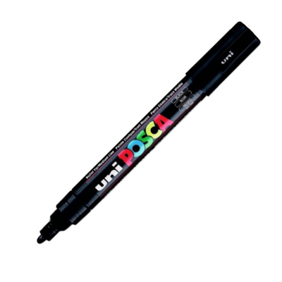 UNİ POSTER MARKÖRÜ POSCA PC-5M 1.8-2.5 SİYAH