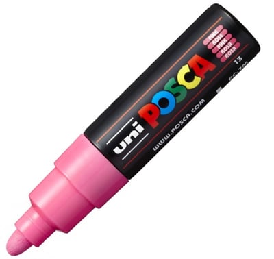 UNİ POSTER MARKÖRÜ POSCA PC-7M 4.5-5.5 PEMBE