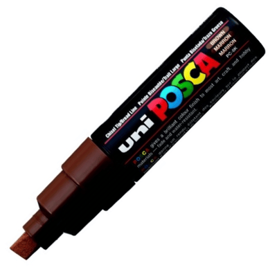 UNİ POSTER MARKÖRÜ POSCA PC-8K 8.0 KAHVERENGİ