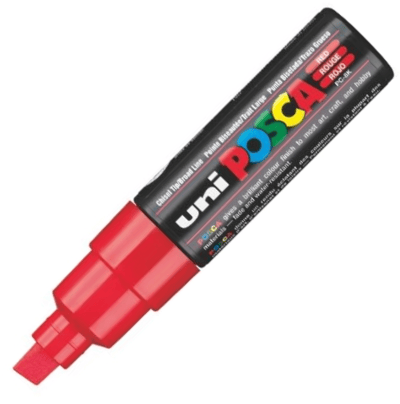 UNİ POSTER MARKÖRÜ POSCA PC-8K 8.0 KIRMIZI