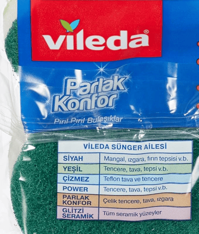 VİLEDA SÜNGER VİSCOSE PARLAK KONFOR DÜZ 2 Lİ 146232