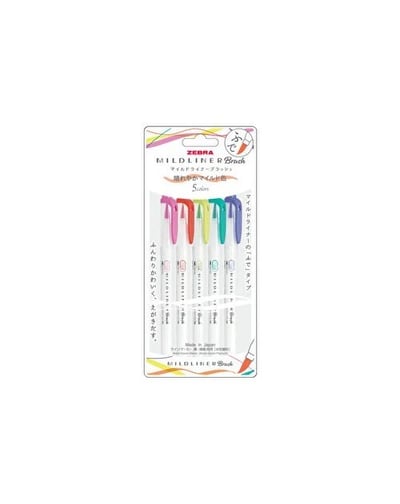 Zebra Çizim Kalemi Mıldlıner Brush Pen Set 5C-Hc-N Wkt7-5C-Hc-N