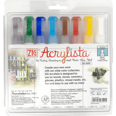 ZIG ACRYLISTA MARKÖR KESİK UÇ PAC-50/8VB 8 Lİ KINDER/BASIC