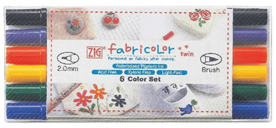 ZIG FABRICOLOR TWIN KUMAŞ KALEMİ TC-4000/ 6V 6 LI