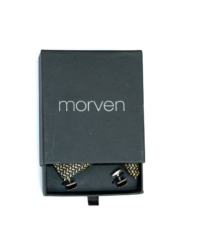 Morven Erkek K-Mavi Hediyelik Kravat Kol Düğmesi Mendil Seti