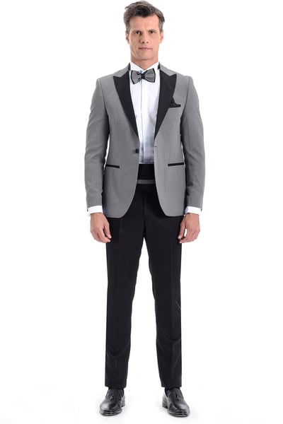 Morven Erkek Orta Gri Broadway Slim Fit Damatlık Takım Elbise