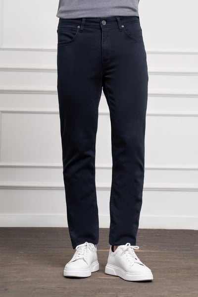 Morven Erkek Lacivert Mevsimlik Pamuk 5 Cep Dynamic Fit Jean Pantolon