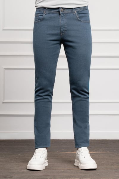 Morven Erkek Marine Jean Slim Fit Dar Kesim Pantolon