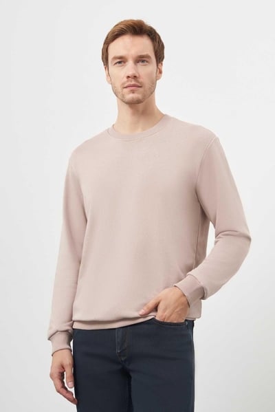 Morven Erkek Taş Basic Bisiklet Yaka Sweat-Shirt