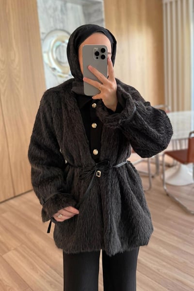 Alpaka Kürk - Siyah