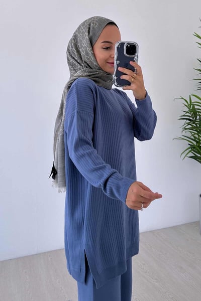 Anje Triko Tunik - İndigo Mavi