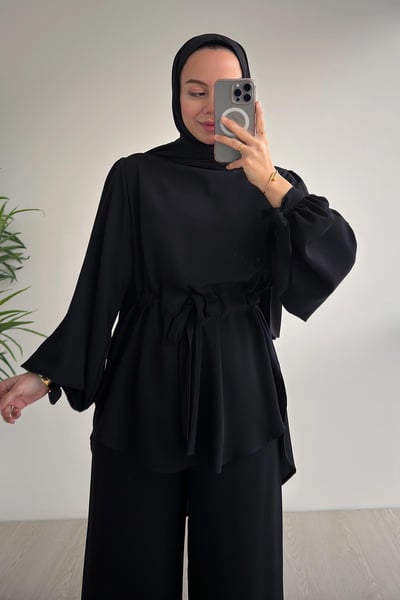 Beli Kuşaklı Takım - Siyah