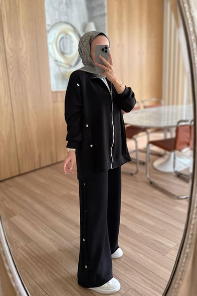 Çıtçıt Detay Salaş Modal Takım - Siyah