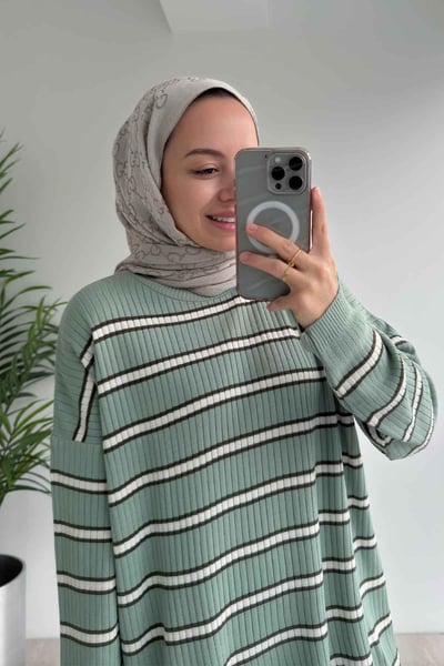 Lady Triko Tunik - Yeşil