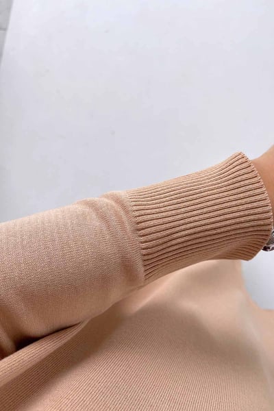 Line Merserize Tunik - Sütlü Kahve