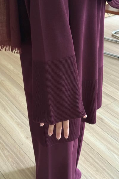 Liora Premium Rayon Takım - Bordo