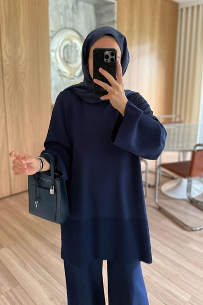 Liora Premium Rayon Takım - Lacivert