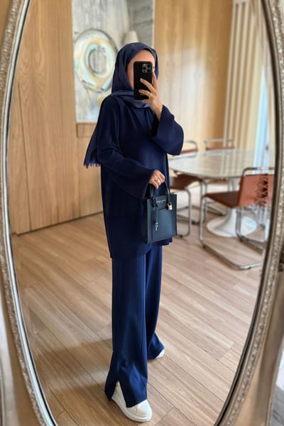 Liora Premium Rayon Takım - Lacivert