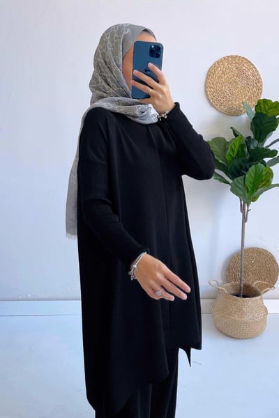 Mira Merserize Tunik - Siyah
