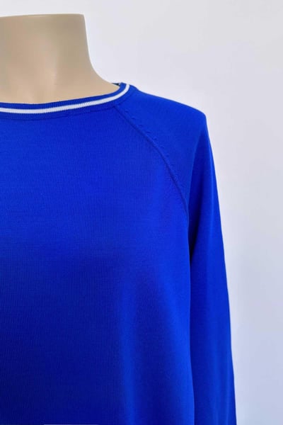 Reglan Merserize Elbise - Saks Mavi