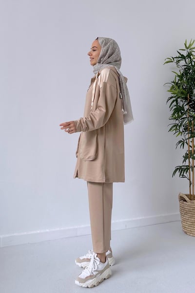 Torba Cepli İki İplik Takım - Camel