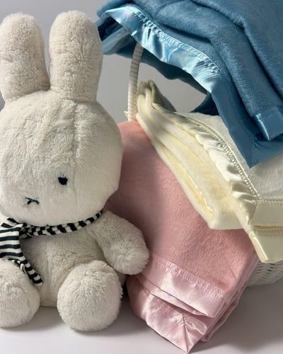 Açık Pembe Organik Bambu Bebek Battaniyesi