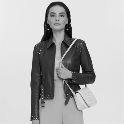 Abina Siyah Kadın Deri Ceket 