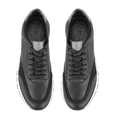 Ackerley Siyah Erkek Deri Spor Ayakkabı