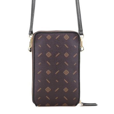 Adale Siyah Kadın Monogram Telefon Çantası
