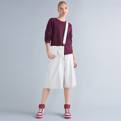 Adele Kadın Deri Bermuda Pantolon