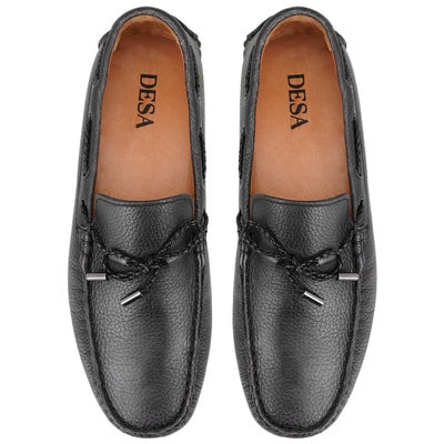 Adriana Siyah Erkek Deri Loafer