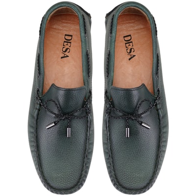 Adriana Yeşil Erkek Deri Loafer