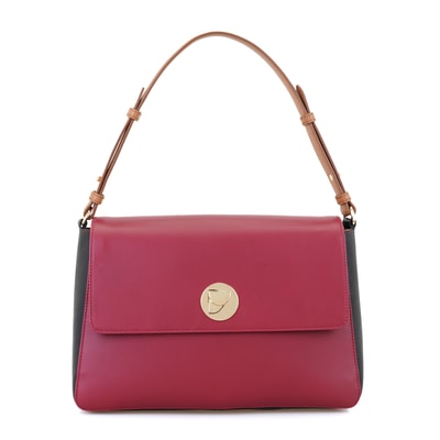 Afrooz Bordo Kadın Deri Omuz Çantası