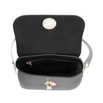 Afsooz Siyah Kadın Kroko Baskılı Deri Omuz Çantası