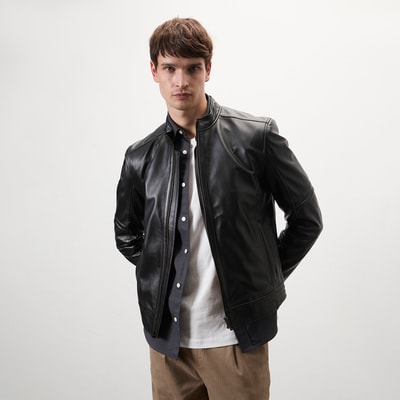 Agostino Siyah Erkek Deri Ceket