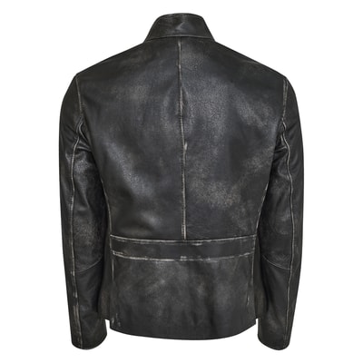 Aibel Siyah Erkek Deri Ceket