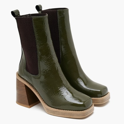 Aida Haki Kadın Topuklu Deri Bot