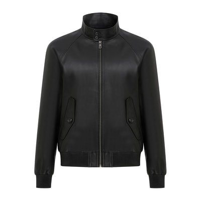 Akando Siyah Erkek Bomber Deri Ceket