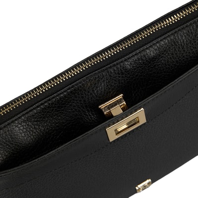 Akele Siyah Kadın Deri Postacı Çantası