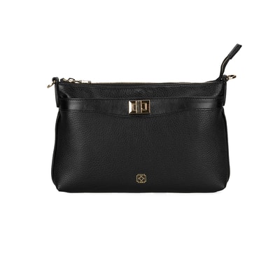 Akele Siyah Kadın Deri Postacı Çantası