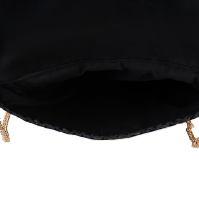 Alaina Siyah Kadın Hasır Omuz Çantası