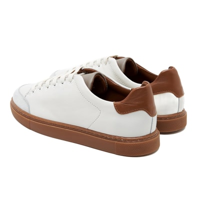 Alan Beyaz Kadın Deri Spor Ayakkabı