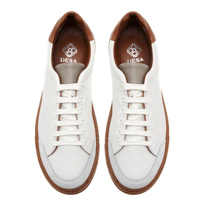 Alan Beyaz Kadın Deri Spor Ayakkabı