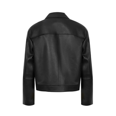 Albinia Siyah Kadın Deri Biker Ceket