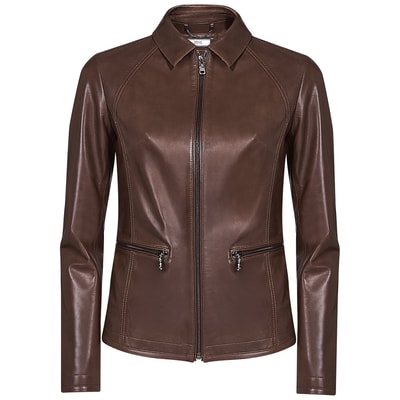 Alda Kadın Gömlek Yakalı Deri Ceket