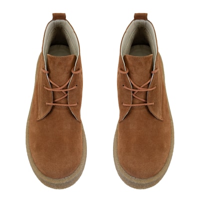 Alena Kahve Kadın Bağcıklı Süet Deri Bot